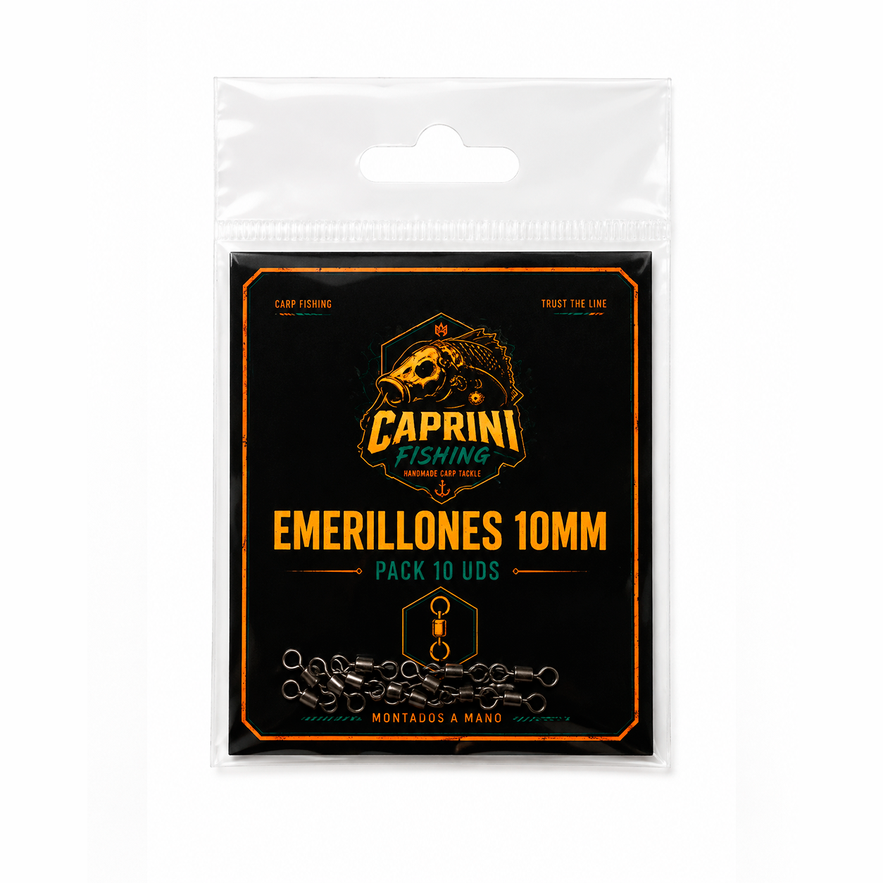 Emerillones 10mm pack 10 uds Caprini Fishing
