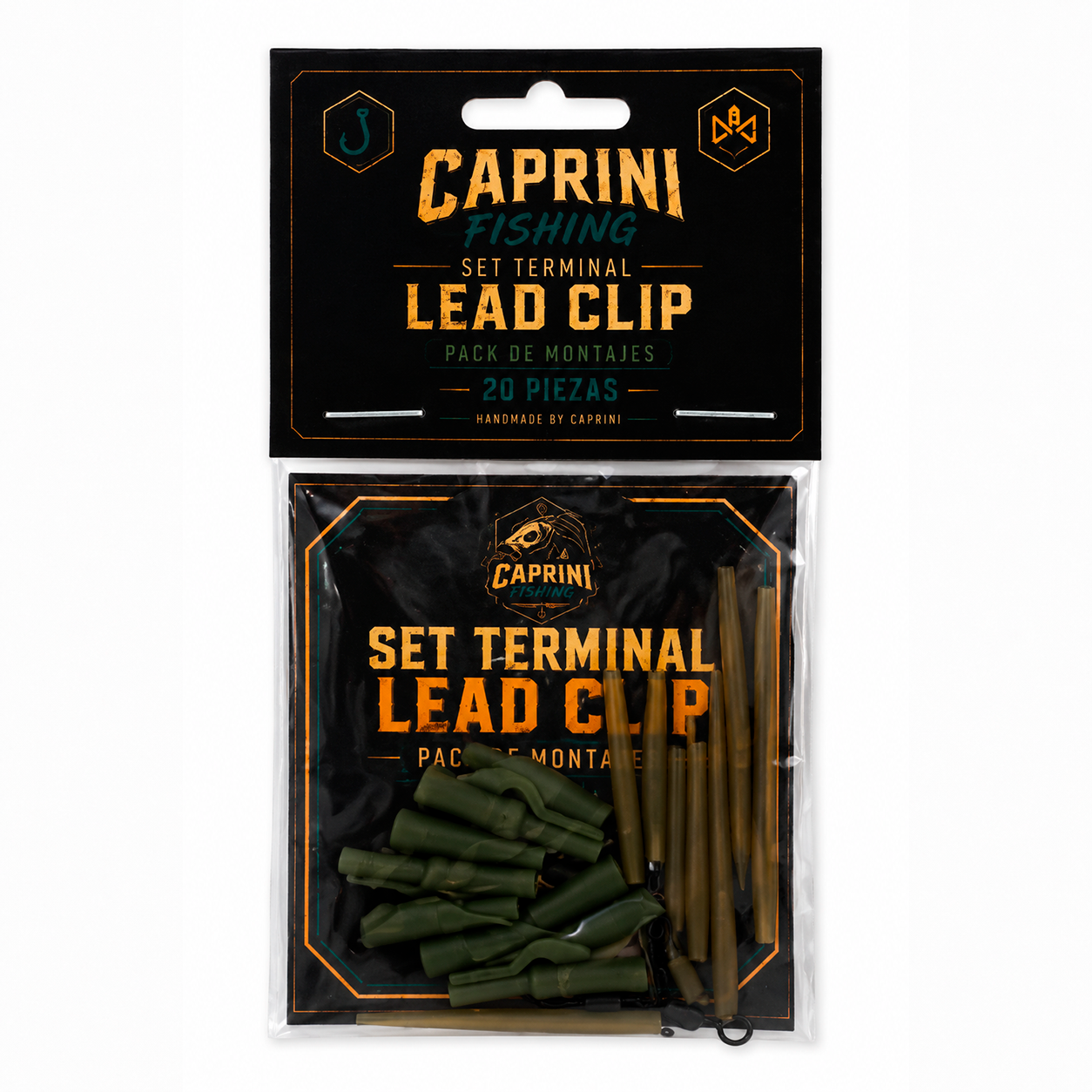 Set terminal Lead Clip 20 piezas Caprini Fishing