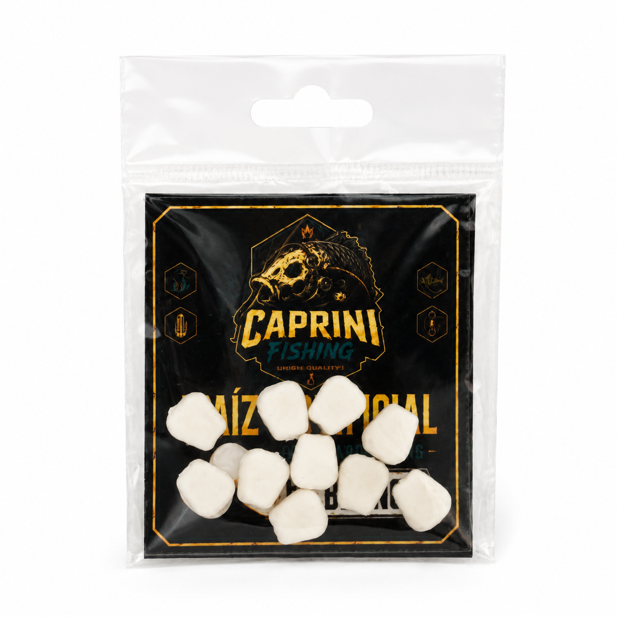 Maíz artificial blanco 10 uds Caprini Fishing